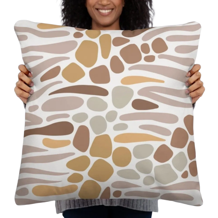 Weiches Sofa- und Bettkissen von BUYATHOME24, 45 cm, Polyester mit Reißverschluss, textile Druckmuster, bequem und stilvoll.