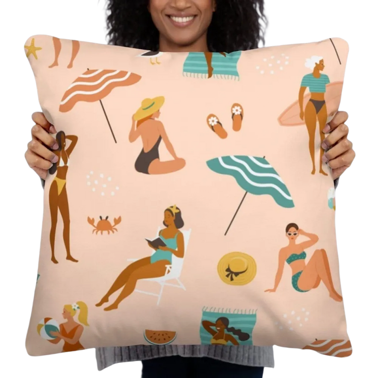 Buyathome24 Polyester Sofakissen und Bettkissen, 45 cm, mit Reißverschluss, farbiger Textildruck, gemütliche Dekokissen