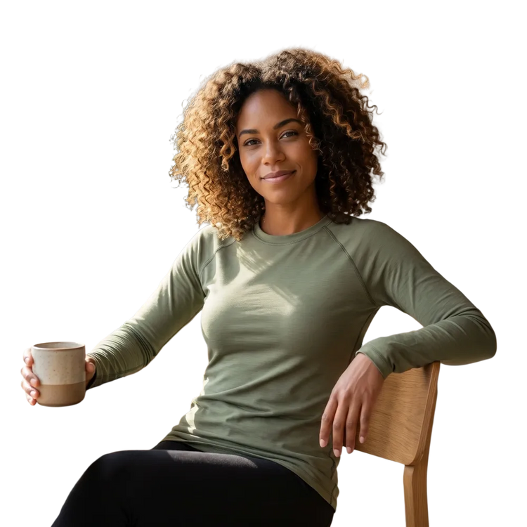 Damen Langarm Sportshirt von BUYATHOME24, atmungsaktiv, in XS bis 3XL, bequemes Damen Sport-T-Shirt für Frauen.