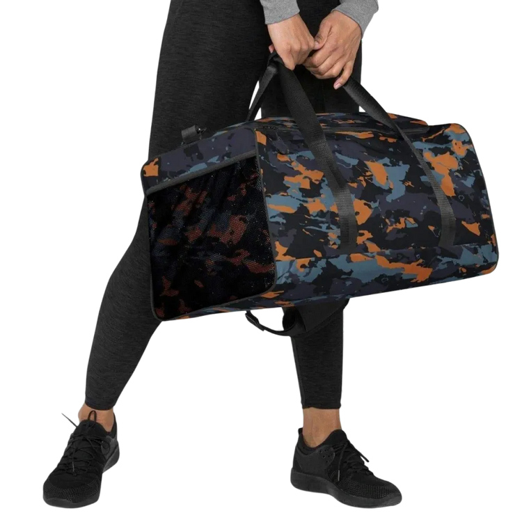 Sporttasche aus Polyester, 55x29x29 cm, BUYATHOME24, strapazierfähige Reisetasche mit Textildruck, ideal für Sport und Reisen