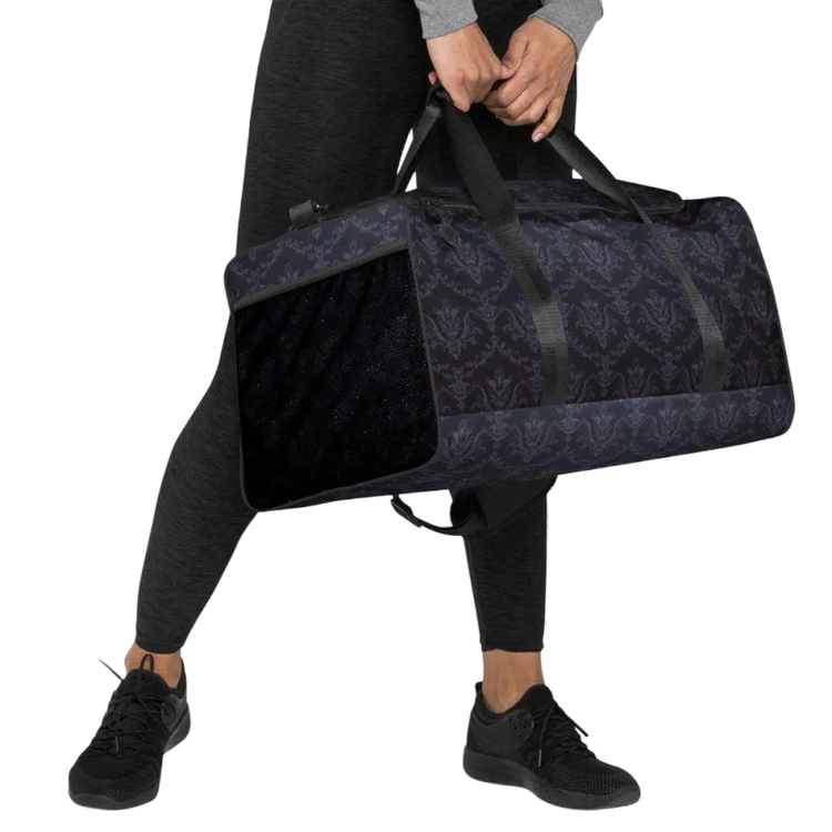 Sporttasche aus Polyester, 55x29x29 cm, in schwarzer Farbe mit Textildruck, langlebige Reisetasche von BUYATHOME24