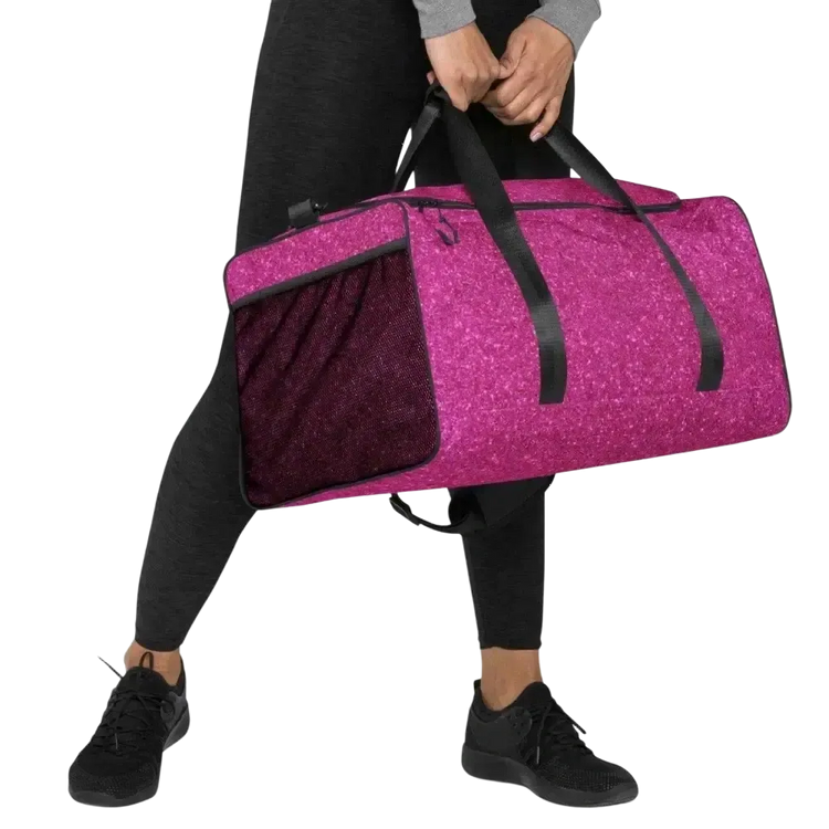 Sporttasche aus Polyester, 55x29x29 cm, mit Textildruck, von BUYATHOME24, für Sport und Reisen, große Hauptfächer, robustes Material