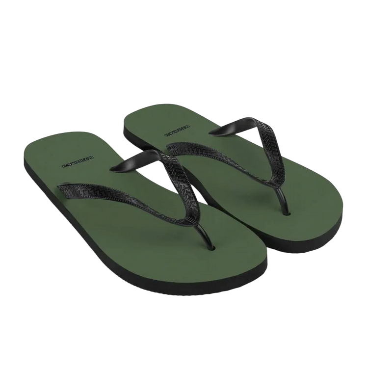 Unisex Flip-Flops von BUYATHOME24 in Größe 37-45, handgefertigte Sandalen mit Textildruck, ideal für den Strand.