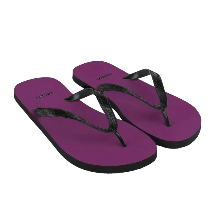Strand Flip-Flops für Herren und Damen in Größe 37-45 mit Gummisohle, braunes Textildesign von BUYATHOME24