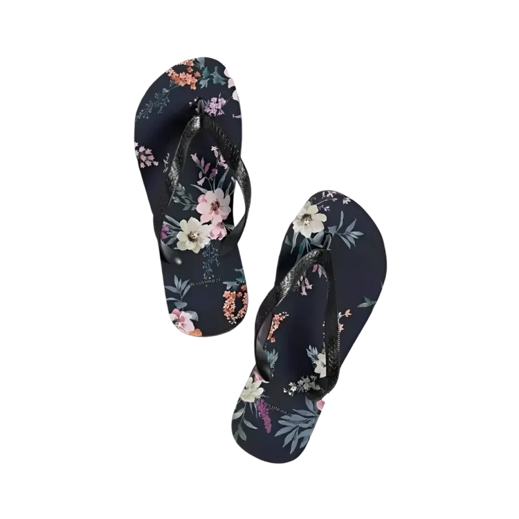 Unisex Strand Flip-Flops aus Polyester mit Gummisohle, bequeme Sandalen in Größe 37-45, mit Textildruck von BUYATHOME24