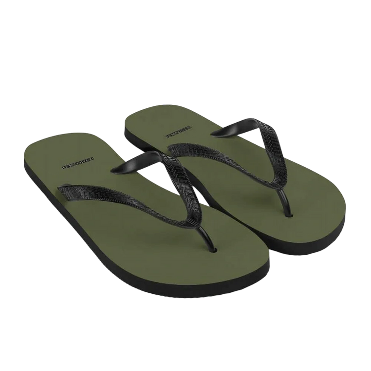 Unisex Flip-Flops mit Gummisohle in Größe 37-45 von BUYATHOME24, bequeme Strand-Sandalen mit Textildruck.