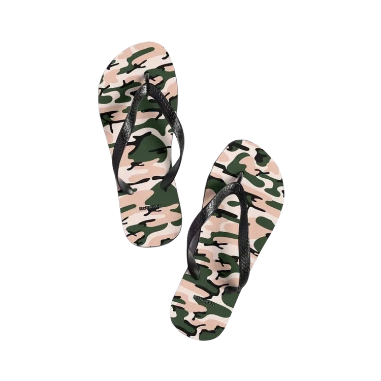 Unisex Strand Flip-Flops in Größe 37-45 von BUYATHOME24, leichte Sandalen mit personalisierbarem Textildruck.