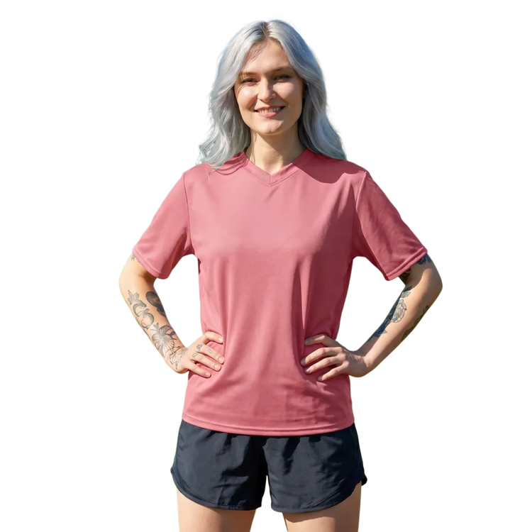 Unisex Fußballshirt mit V-Ausschnitt, bedruckbar, in 2XS-6XL, aus Stretchsportmaterial, für Herren und Damen, von BUYATHOME24