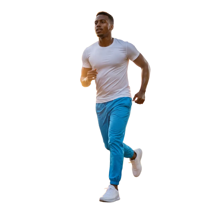 Helleblaue Unisex Trainingshose mit wasserabweisendem, atmungsaktivem Material in XS-3XL, ideal für Sport und Freizeit.