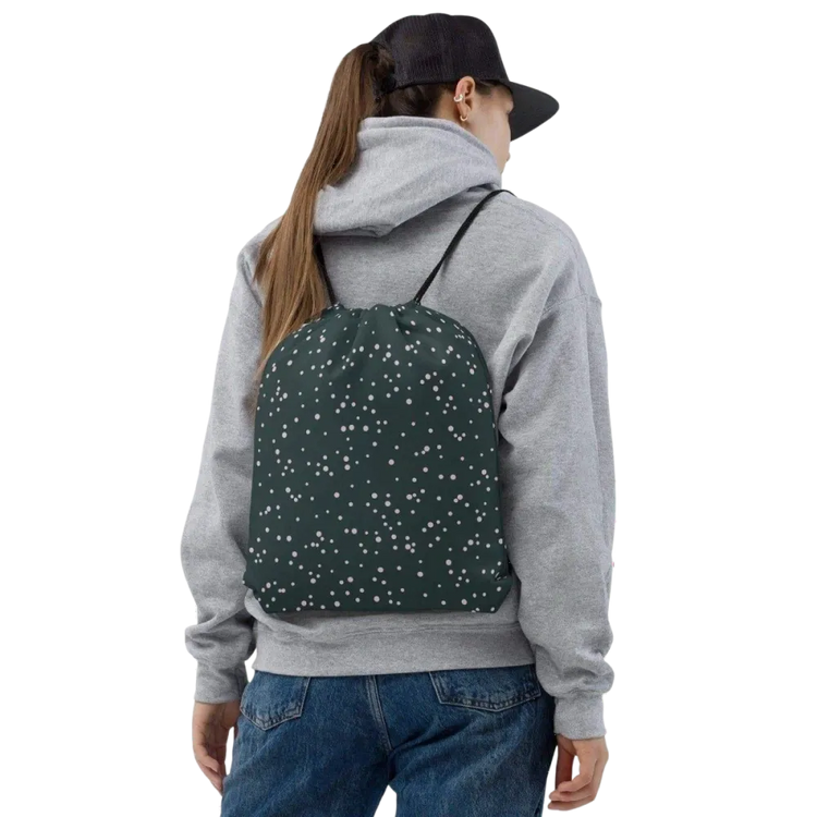Strand- und Turnbeutel aus strapazierfähigem Polyester, 38x43 cm, BUYATHOME24, leichter Gymsack mit Textildruck