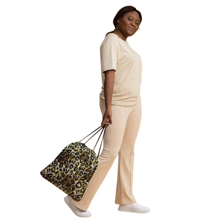 Waschbarer Gymsack aus 100% Polyester, Turnbeutel 38x43 cm von BUYATHOME24, mit Textildruck, flexibel für Sport und unterwegs