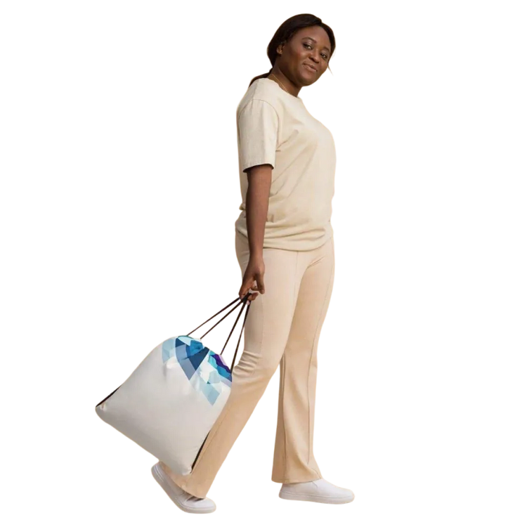 Leichter Turnbeutel aus 100% Polyester, 38x43 cm, schnelltrocknend, von BUYATHOME24, ideal für Sport und unterwegs.