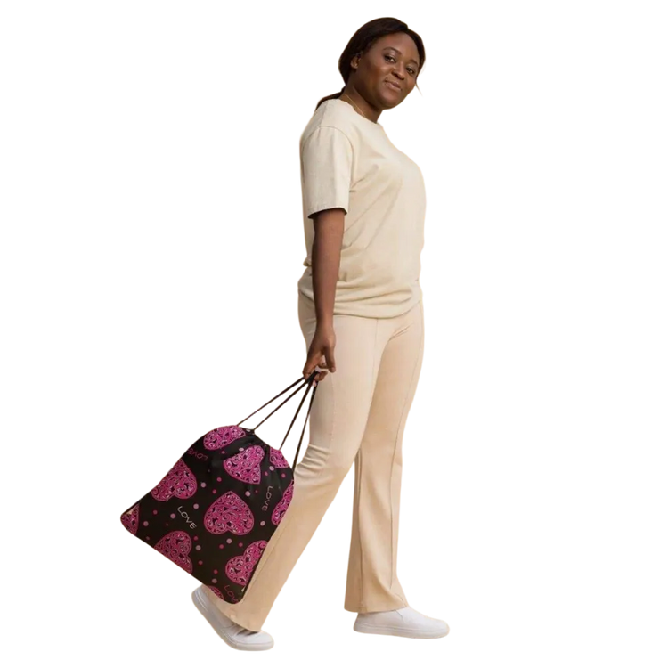 Turnbeutel aus 100% Polyester, 38x43 cm, mit Textildruck, von BUYATHOME24, ideal für Sport und Freizeit.