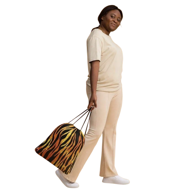 Schnelltrocknender Gymsack aus Polyester, Turnbeutel 38 x 43 cm von BUYATHOME24, mit Textildruck und praktischen Tragegriffen
