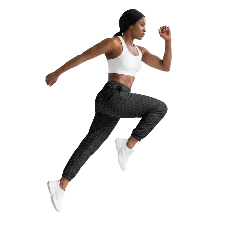 Unisex Trainingshose in Dunkelgrau, wasserabweisend, aus Polyester, für Damen und Herren, XS bis 3XL.