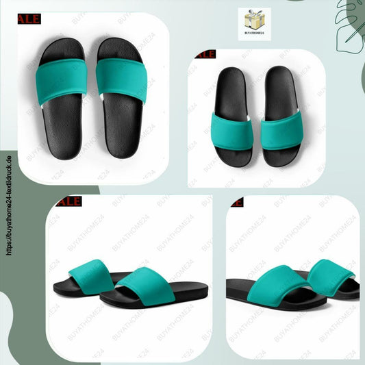 * Damen Schlappen 36-44 mit Textildruck: