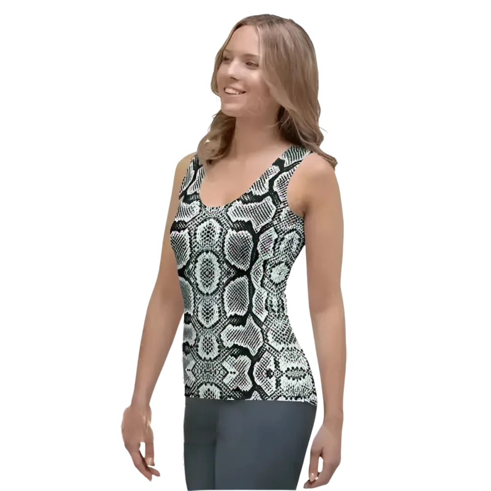 Damen Tanktop: Atmungsaktiv & Elastisch im Schlangenmuster
