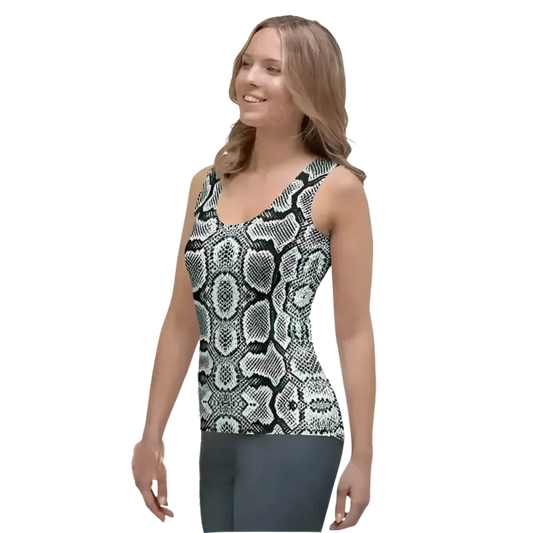 Damen Tanktop: Atmungsaktiv & Elastisch im Schlangenmuster