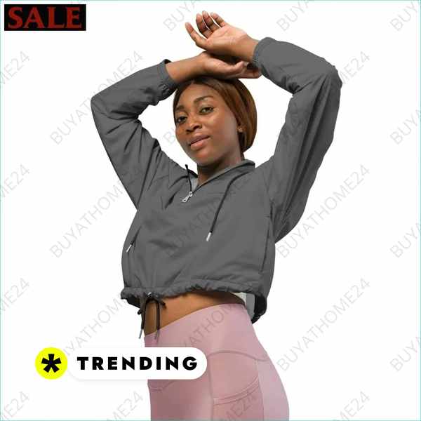• Fitnessjacke Damen I Bauchfreie Sportjacke XS, S, M, L, XL, 2XL