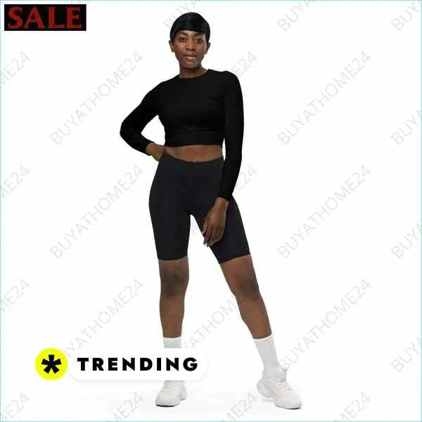 • Fitnessbekleidung I Damen Langarm Crop Top 2XS - 6XL