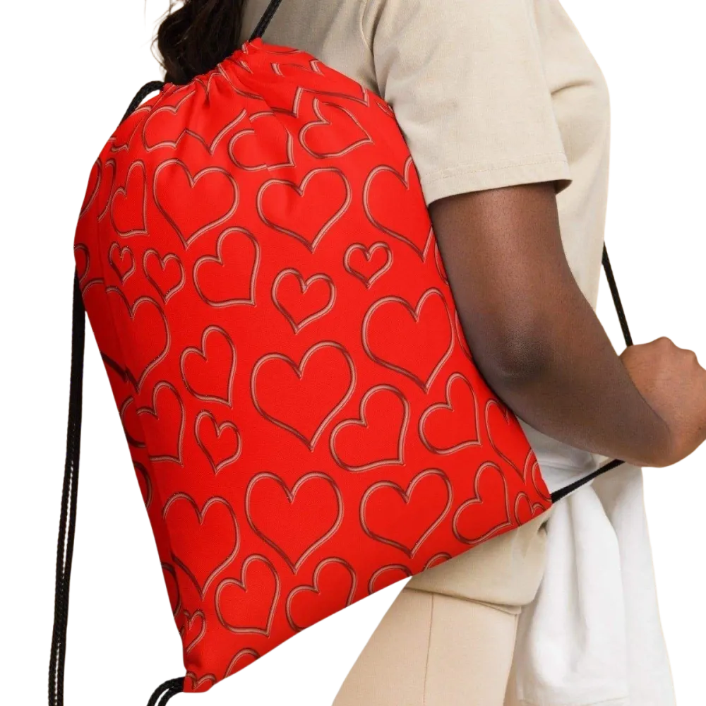 Kordelzug Rucksack mit Allover-Print 38 cm x 43 cm