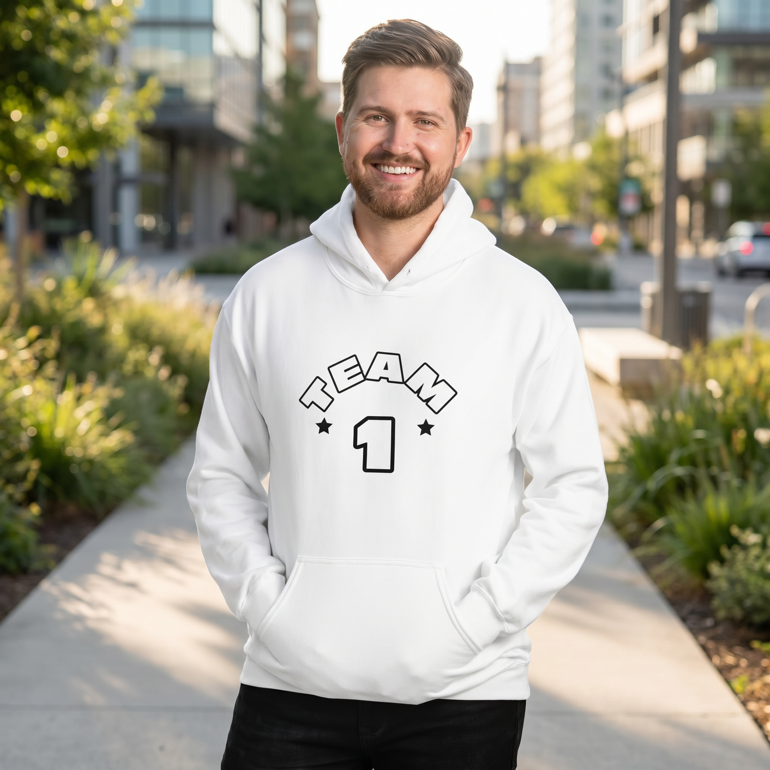 Grafik Unisex Hoodie von BUYATHOME24 in Baumwolle, Kapuzenpullover für Herren und Damen, verfügbar in S bis 5XL