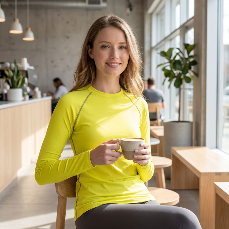 Unisex langarm Sportshirt von BUYATHOME24, atmungsaktiv, UV-Schutz, in XS-3XL, geeignet für Damen und Herren, sportliche Bekleidung