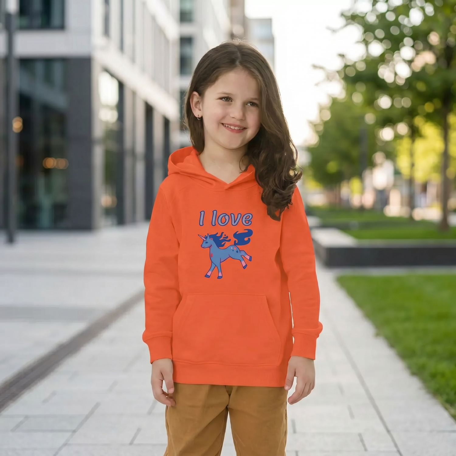 Grafik-Mädchen-Hoodie mit Einhorn-Design, Kapuzenpulli für Mädchen 4-12 Jahre, bequemer Unicorn Hoodie von BUYATHOME24
