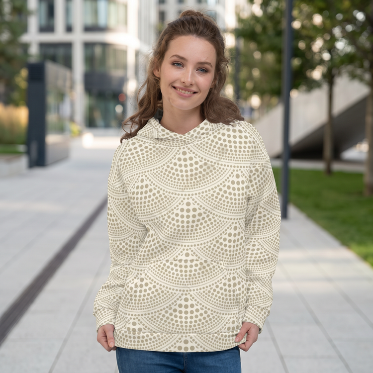 Damen Hoodie mit Rückenprint in XS-3XL, bequemer Kapuzenpullover von BUYATHOME24, weiches Material, modischer Druck auf Rücken.