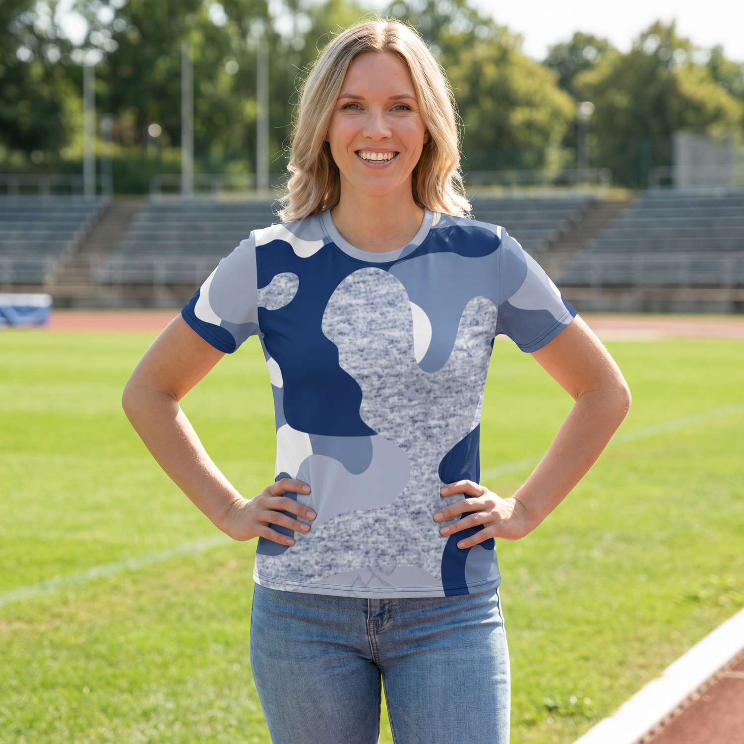 Damen Sportshirt aus Jersey mit Vier-Wege-Stretch in XS bis 2XL, bequemes Sportshirt für Damen, BUYATHOME24