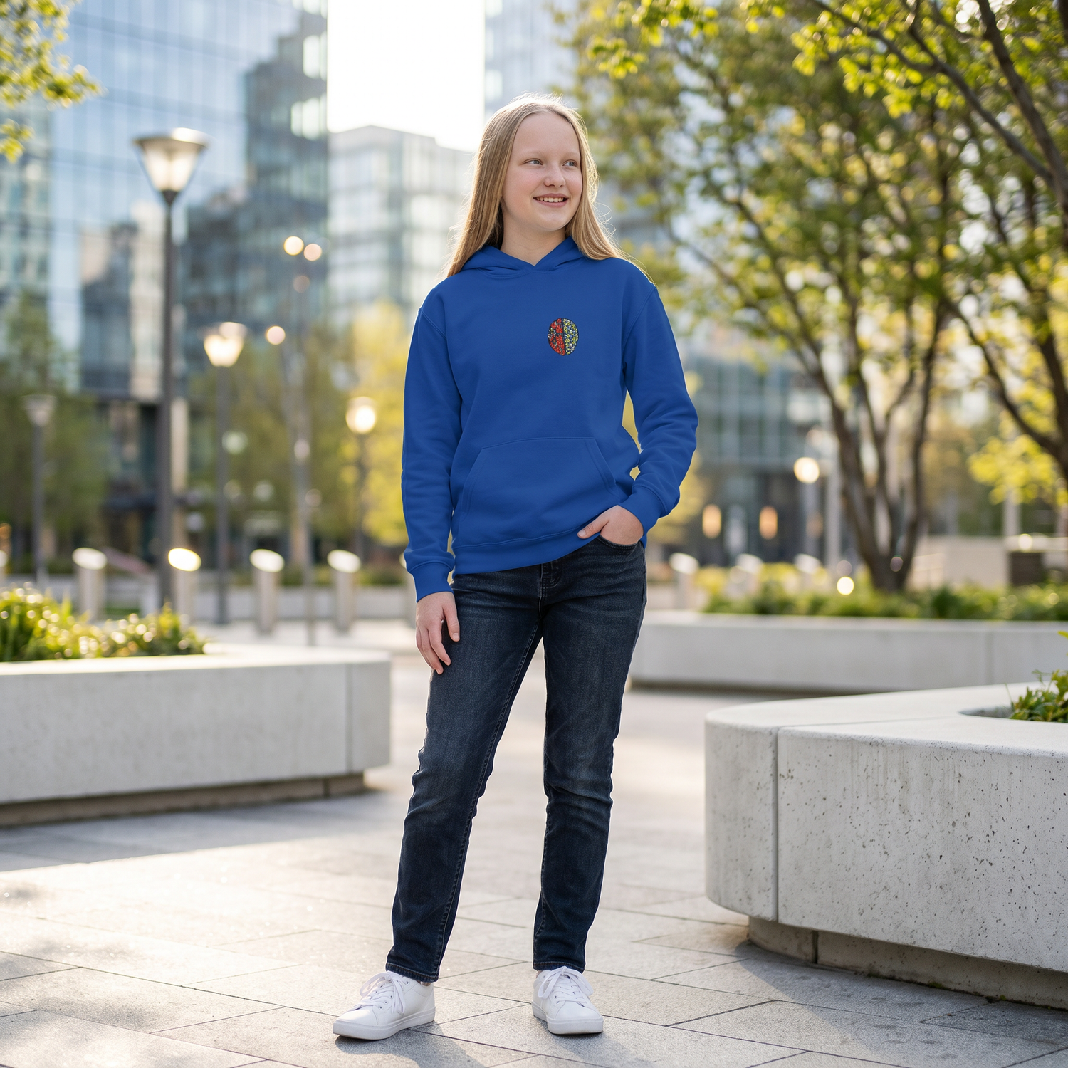 Unisex Kinder Grafik Hoodie aus Baumwoll-Mix in XS-XL, mit bedruckbarem Design, bequemer Hoodie für Kinder, BUYATHOME24.