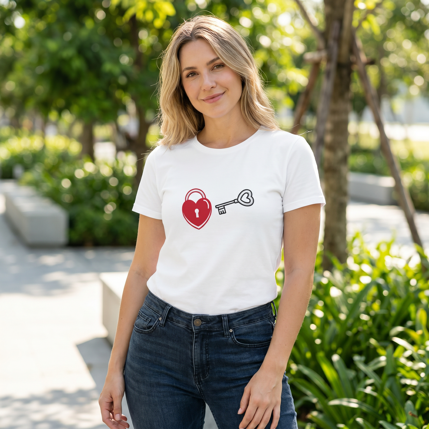 Rundes Damen T-Shirt mit Hochzeit Grafik in den Größen S-3XL, bequemes Damen T-Shirt von BUYATHOME24