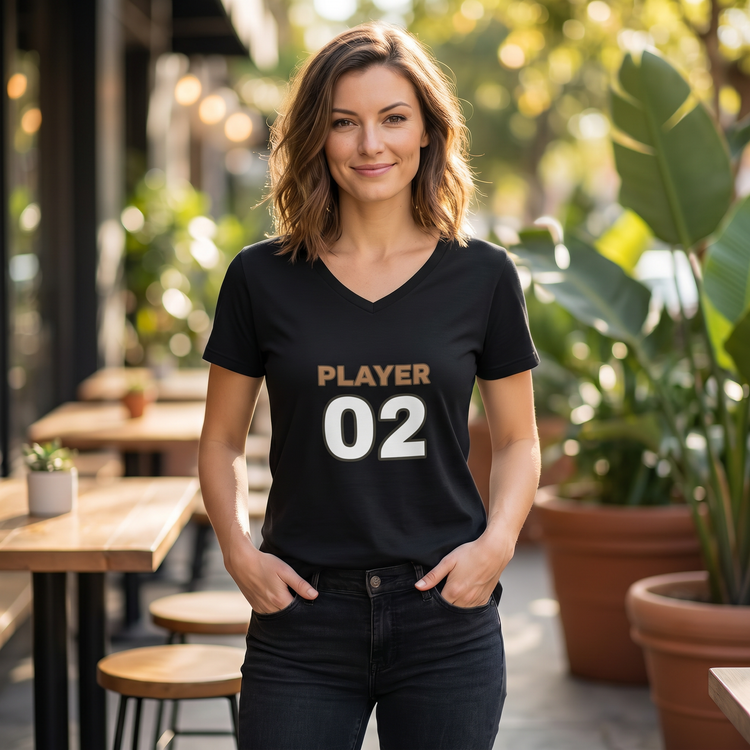 Generated lifestyle image for ▻ V-Ausschnitt I Herren & Damen T-Shirt S, M, L, XL, 2XL
