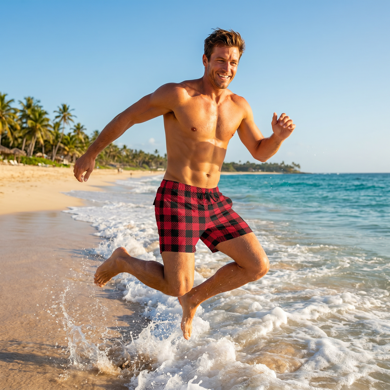 Herren Schwimmhose aus Mikrofaser-Stretch mit UV-Schutz 50+ in 2XS-6XL, bequem und schnell trocknend.