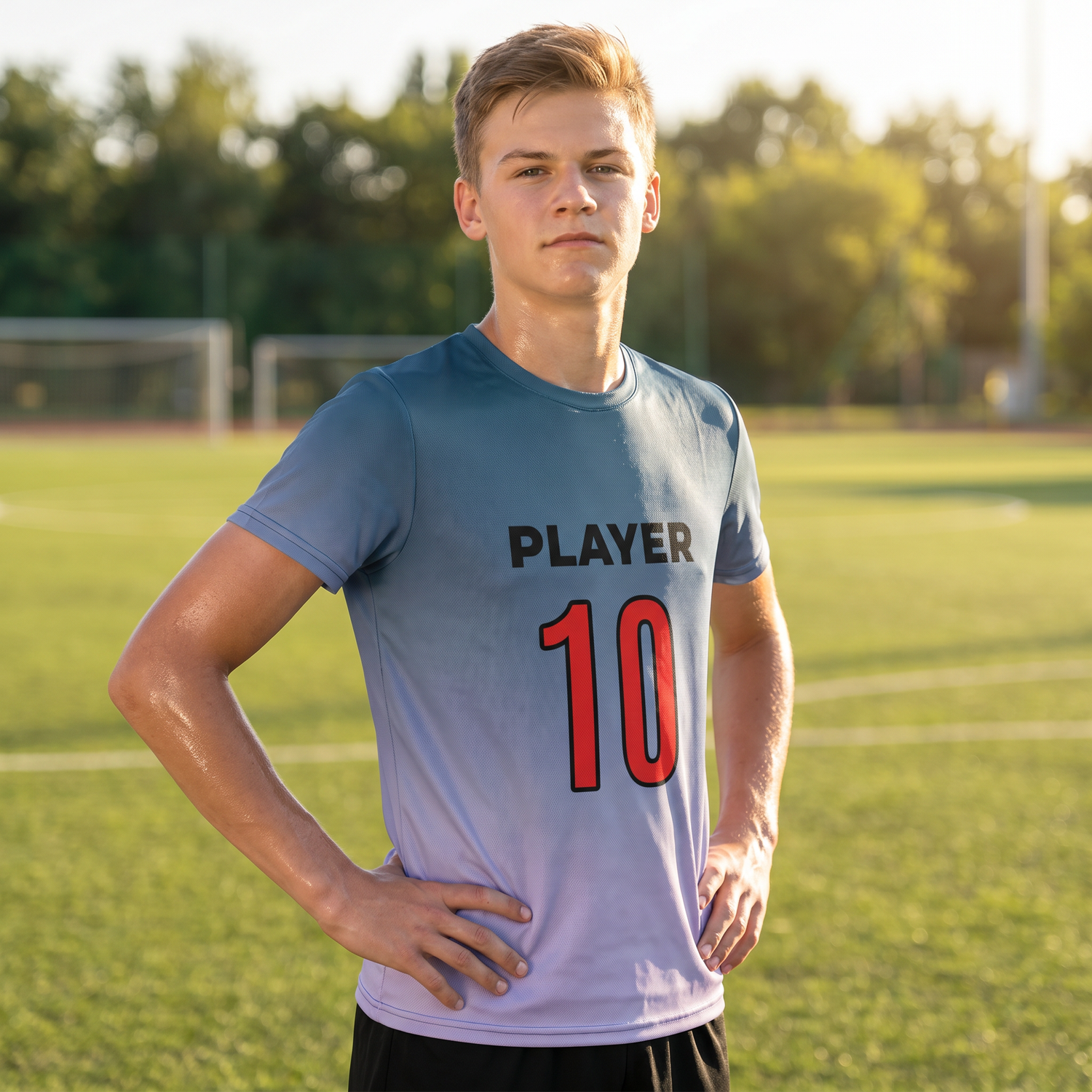 Unisex Kinder-Sportshirt von BUYATHOME24, Strand- und Schulsport T-Shirt, Fußball T-Shirt, 134-170 cm, bequem und atmungsaktiv