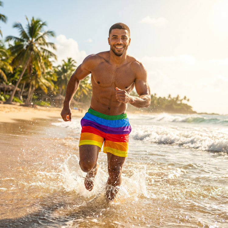 Herren Badehose aus Mikrofaser-Stretch mit UV 50+ Schutz, in 2XS-6XL, leichte Schwimmhose von BUYATHOME24.