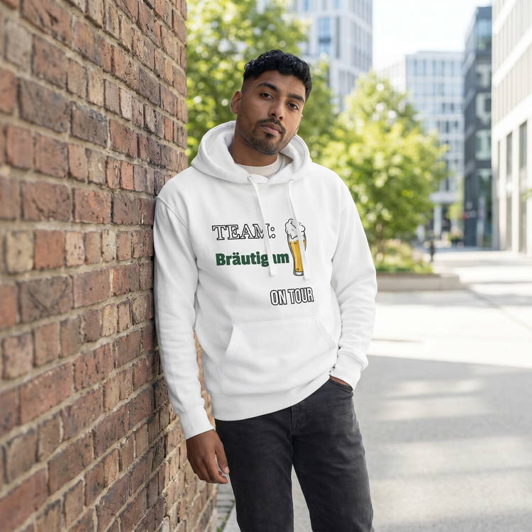 Grafikh Hoodie für Herren im Junggesellenabschied-Design, in den Größen S bis 3XL, bequemer Kapuzenpullover von BUYATHOME24