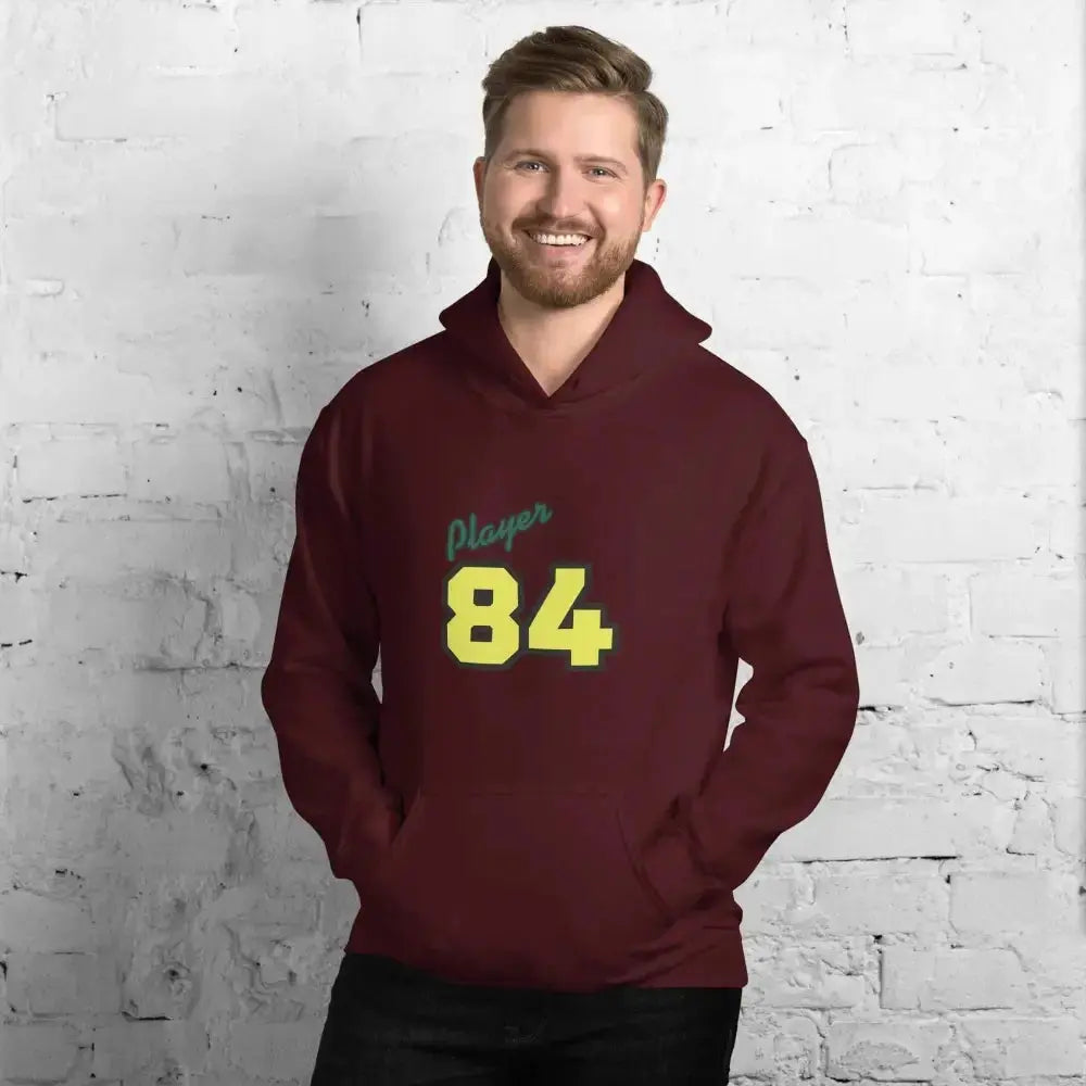 Unisex Grafik Hoodie von BUYATHOME24 in Kastanienbraun, Baumwolle, mit Druck, für Herren und Damen, Größen S bis 5XL.