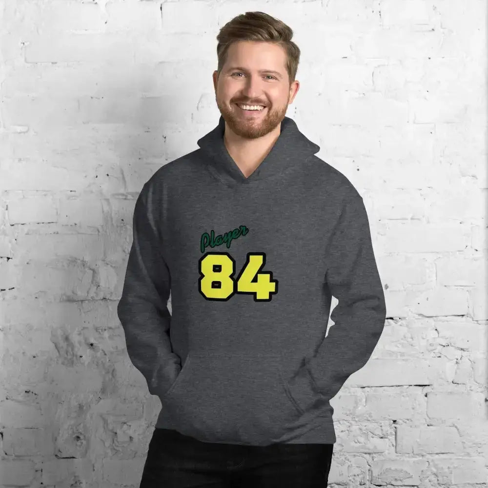 Grauer unisex Grafik-Hoodie von BUYATHOME24, Herren und Damen, Baumwolle, mit Druck, in Größe S bis 5XL.