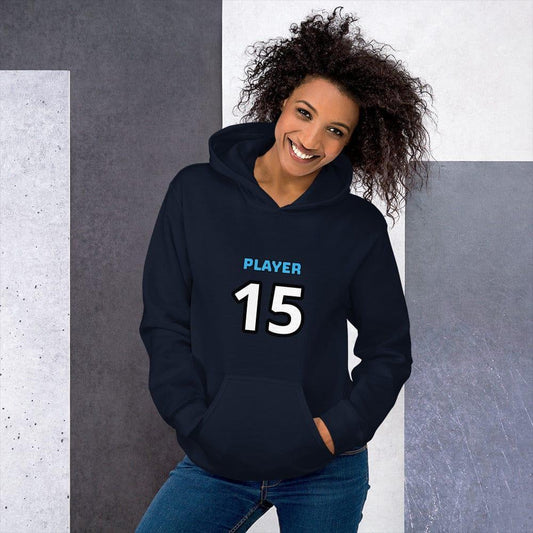 Damen-Grafik-Hoodie von BUYATHOME24, navyblau, Baumwolle, bedruckbar, mit Kapuze, für Größen S bis 5XL.