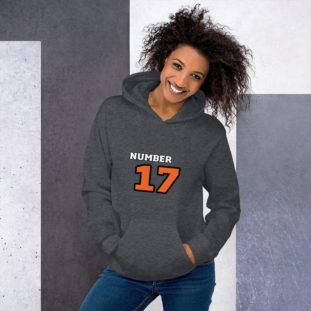 Grafik Damen Hoodie von BUYATHOME24, dunkles Heather, bedruckt, Baumwolle, in S-5XL, bequemes Kapuzenpullover für Damen