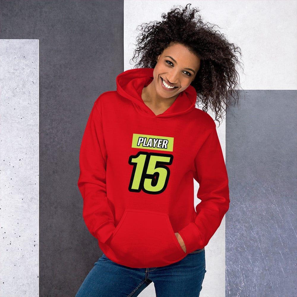 Roter Damen Hoodie mit Grafikdruck, aus 100% Baumwolle, in Größe S bis 5XL, von BUYATHOME24.