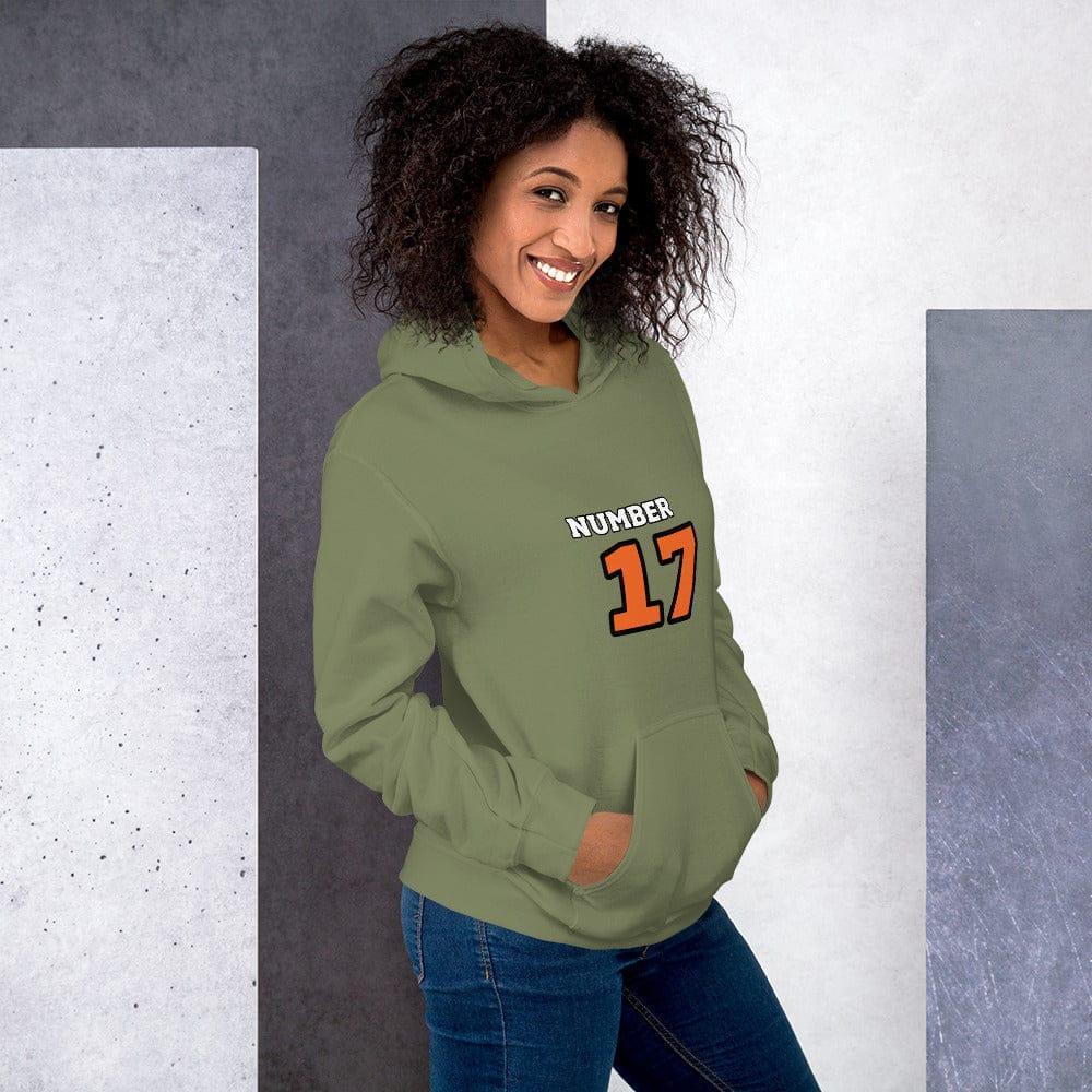 Damen-Grafik-Hoodie von BUYATHOME24, Baumwolle, bedruckbar, in S bis 5XL, mit Kapuzen und Langarm, modernes Design