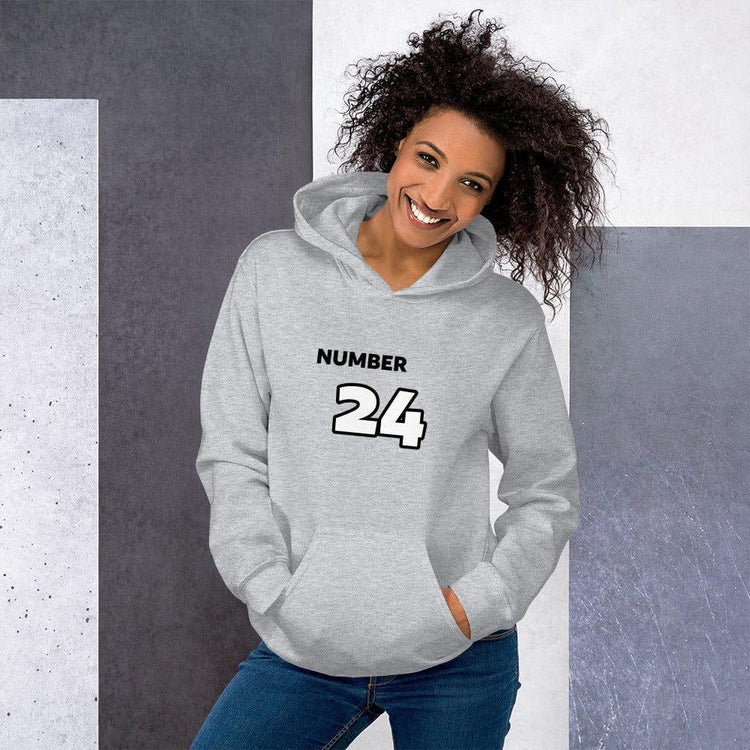 Grafik Damen Hoodie in Sportgrau, Baumwolle, bedruckbar, von BUYATHOME24, Kapuzenpullover für Damen, Größen S bis 5XL