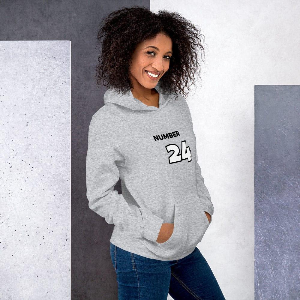 Grafik Damen Hoodie von BUYATHOME24 in S-5XL, bequemer Baumwoll-Hoodie mit nummeriertem Design und bedruckbarer Oberfläche.