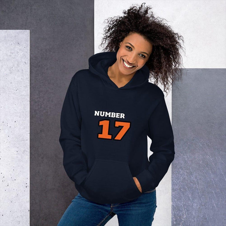Damen-Grafik-Hoodie von BUYATHOME24, navy, aus Baumwolle, bedruckbar, in Größe S bis 5XL, bequemer Kapuzenpullover