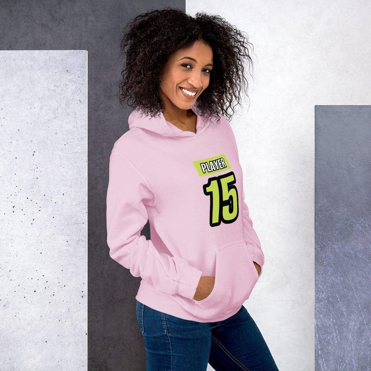 Grauer Damen-Hoodie mit Grafikaufdruck, Baumwolle, in S-5XL, bequemes Kapuzenpullover für Damen von BUYATHOME24