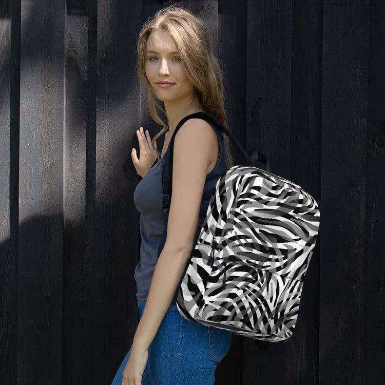Wasserabweisender Damen-Laptop-Rucksack von BUYATHOME24, 15 Zoll, mit Textildruck, Maße 42x31x10 cm, ideal für Reisen und Alltag