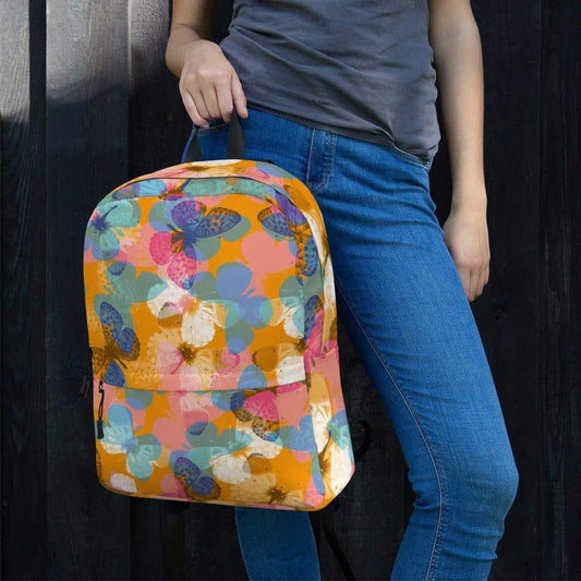 Wasserabweisender Damen-Laptop-Rucksack von BUYATHOME24 aus Polyester, 42x31x10 cm, mit Textildruck.