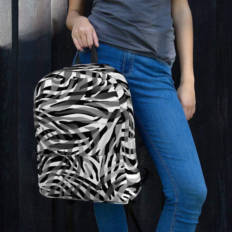 Wasserabweisender Damen-Laptop-Rucksack von BUYATHOME24, 15 Zoll, mit Textildruck, H=42cm, B=31cm, T=10cm